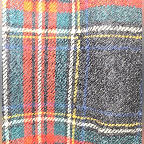 Vintage Pendleton Black Red Stewart Tartan Plaid Wool ALine Skirt Medium Preppy - Picture 4 of 5